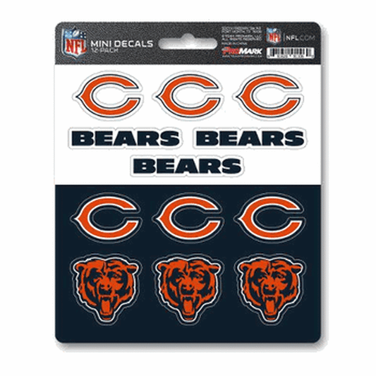 Chicago Bears Mini 12 Pack Decals Set